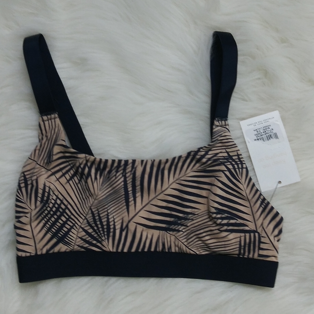 Lively bralette bra tan blue size xs